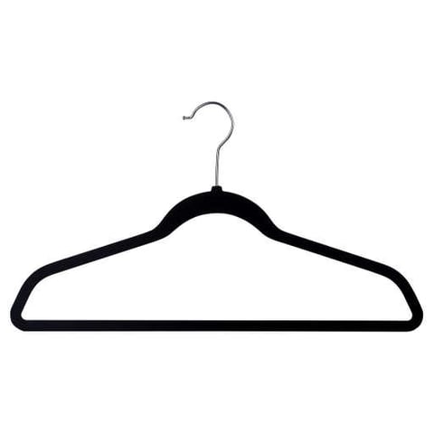 Space Saving Non Slip Hangers  50 Pack  Black