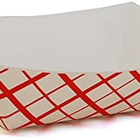 Concession Essentials 1lb Paper Food Trays. Heavy Duty, Grease Resistant. 1 LB Paper Food Trays.50 Pack Perfect for Carnivals and Concession Stands. 1