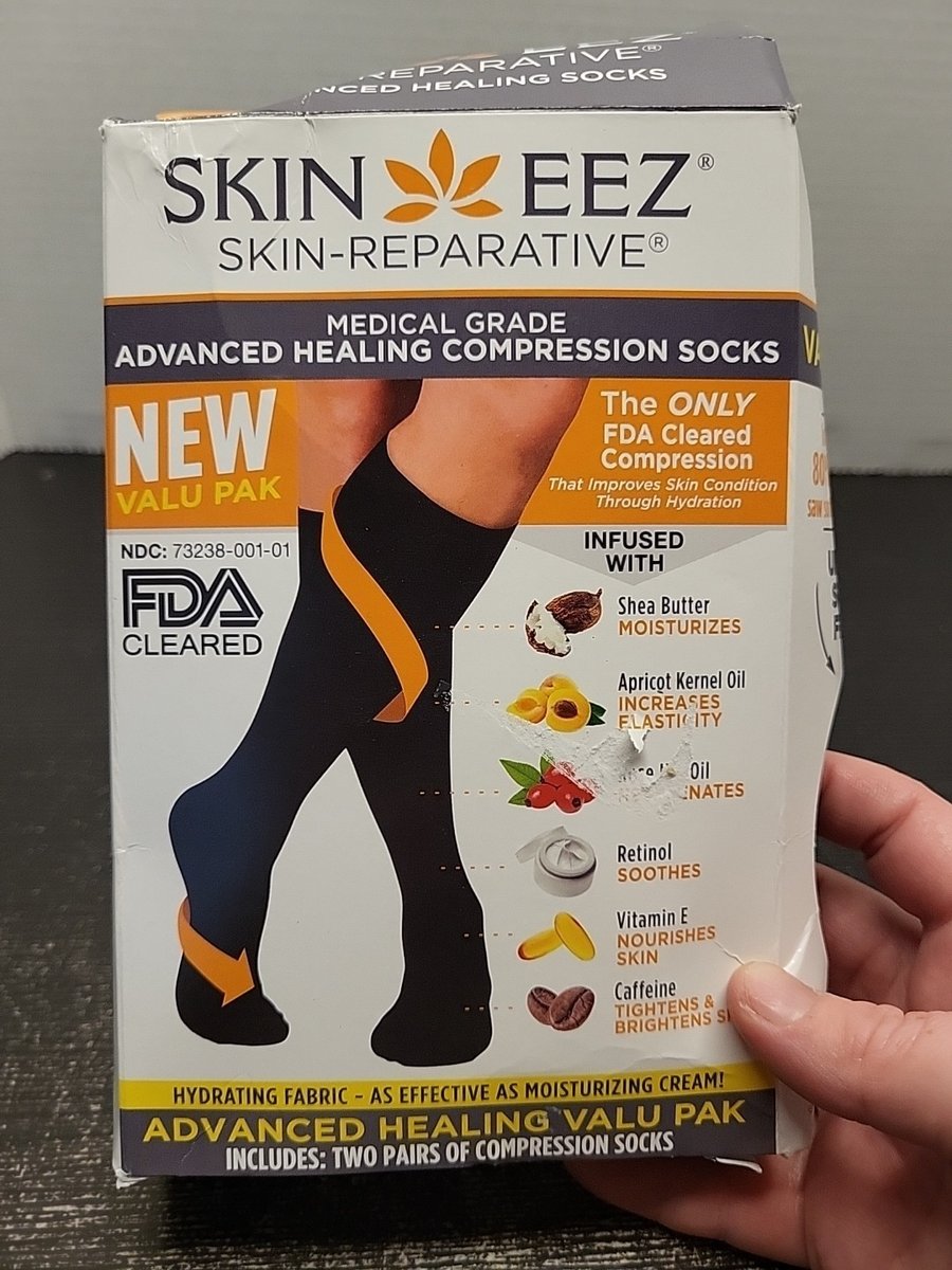 Skineez Medical Grade Advanced Healing Compression Socks, 2 Pairs