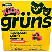 Grüns Kids 30 Daily Packs-Superfoods Greens Strawberry Gummies 1