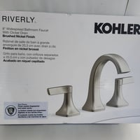 Kohler Riverly Widespread Bathroom Sink Faucet Brushed Nickel 5
