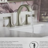 Kohler Riverly Widespread Bathroom Sink Faucet Brushed Nickel 9