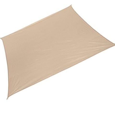 Coolaroo Ready-to-hang Rectangle Shade Sail Canopy, Desert Sand - 13ft X 7ft