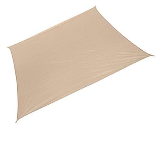 Coolaroo Ready-to-hang Rectangle Shade Sail Canopy, Desert Sand - 13ft X 7ft