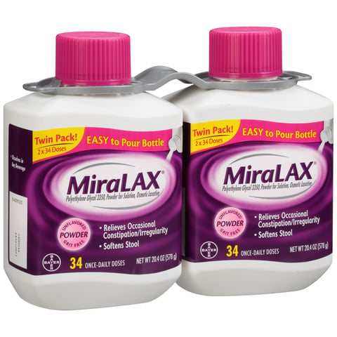 Miralax soften stool ,powder solution