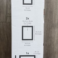 Mikasa Enamel Picture Frame Set of 5, White/Gold, 8x10, 5x7, 4x6 3