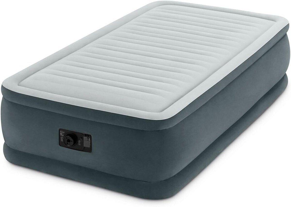 Intex 64737WD 20" Dura-Beam Deluxe Raised Twin Air Bed Mattress with Internal
