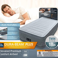 Intex 64737WD 20" Dura-Beam Deluxe Raised Twin Air Bed Mattress with Internal 11