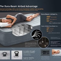 Intex 64737WD 20" Dura-Beam Deluxe Raised Twin Air Bed Mattress with Internal 13