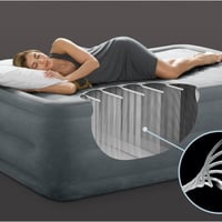 Intex 64737WD 20" Dura-Beam Deluxe Raised Twin Air Bed Mattress with Internal 21