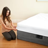 Intex 64737WD 20" Dura-Beam Deluxe Raised Twin Air Bed Mattress with Internal 6