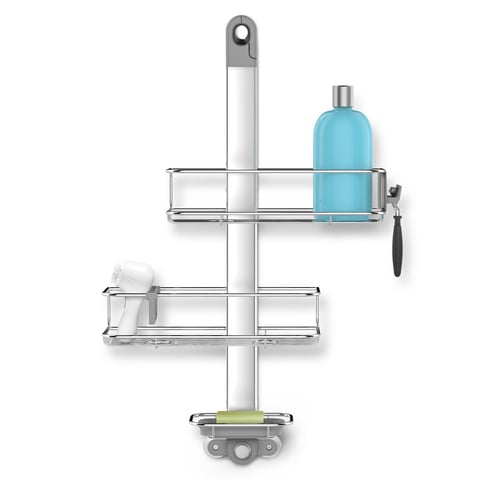 simplehuman Medium Adjustable Shower Caddy, Stainless Steel and Anodized Aluminum