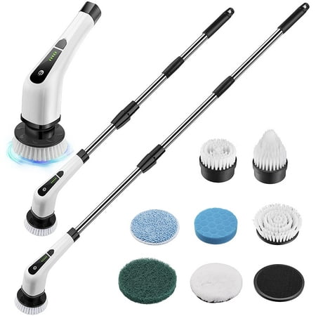 Hoofun 500RPM Cordless Electric Spin Scrubber 25W Power Brush for Bathroom Tub Shower