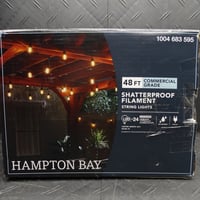 Hampton Bay 24-Light 48 ft. In/Outdoor Plug-In LED S14 Edison Bulb String-Light 2