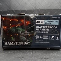 Hampton Bay 24-Light 48 ft. In/Outdoor Plug-In LED S14 Edison Bulb String-Light 3