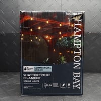 Hampton Bay 24-Light 48 ft. In/Outdoor Plug-In LED S14 Edison Bulb String-Light 4