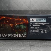 Hampton Bay 24-Light 48 ft. In/Outdoor Plug-In LED S14 Edison Bulb String-Light 5