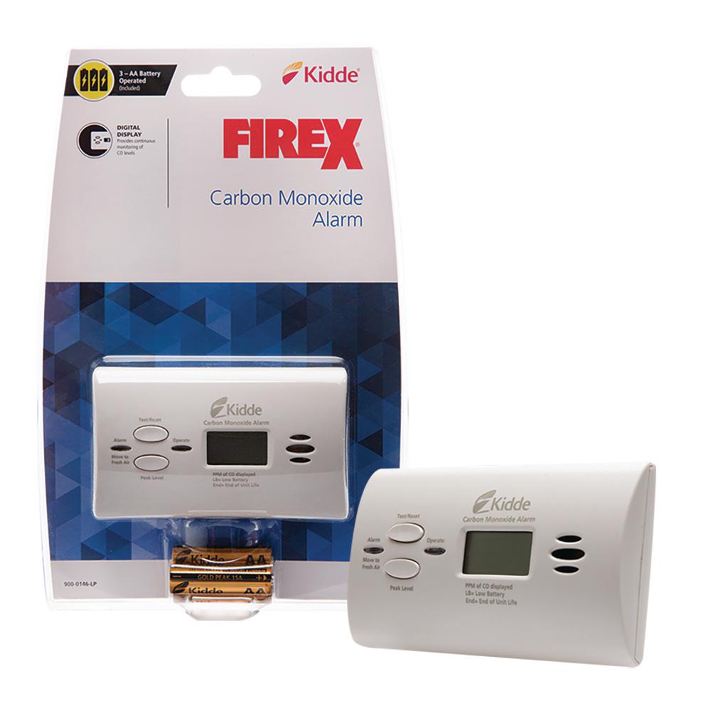 Kidde Firex AA Battery Powered Digital Carbon Monoxide Detector, 900-0146-LP