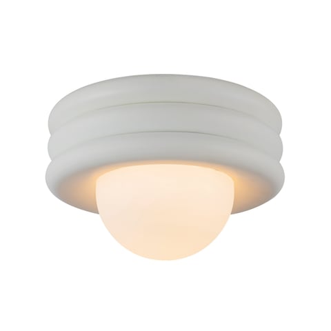 ALORA MOOD Harvey 12-in 1 Light 60-Watt Antique White Semi-Flush Mount