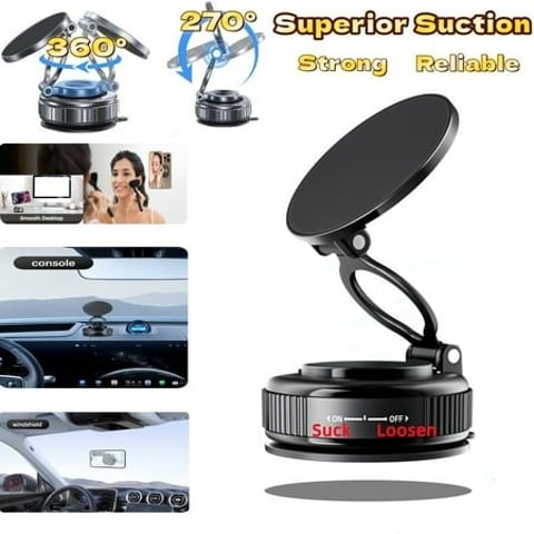 Magnetic Suction Phone Mount for MagSafe, 360°Adjustable Magnetic Car Phone Holder