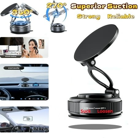 Magnetic Suction Phone Mount for MagSafe, 360°Adjustable Magnetic Car Phone Holder