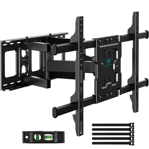 PERLESMITH Full Motion TV Wall Mount Bracket for 37" to 86" TVs, 132 lbs Capacity, Max VESA 600x400mm, UL Listed, PSLFK10