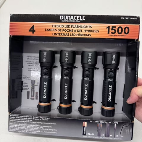 duracell 4 hybrid led flashlights
