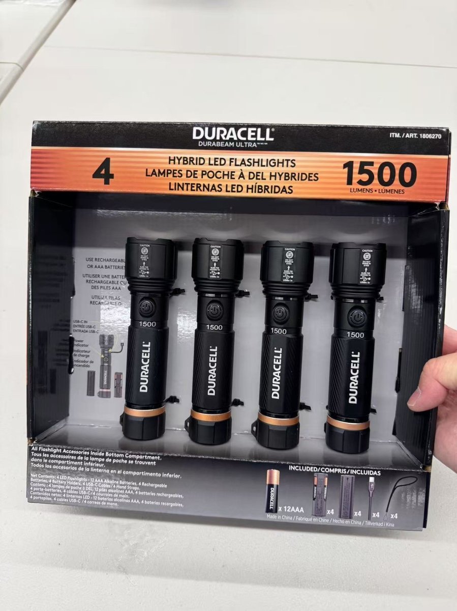 duracell 4 hybrid led flashlights
