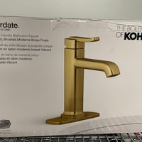 Kohler Cordate Single Handle Bathroom Faucet Brushed Moderne Brass Finish/Gold 1