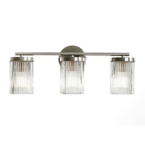 Luca 3-Light Vanity Bar Brushed Nickel Finish Bathroom Light