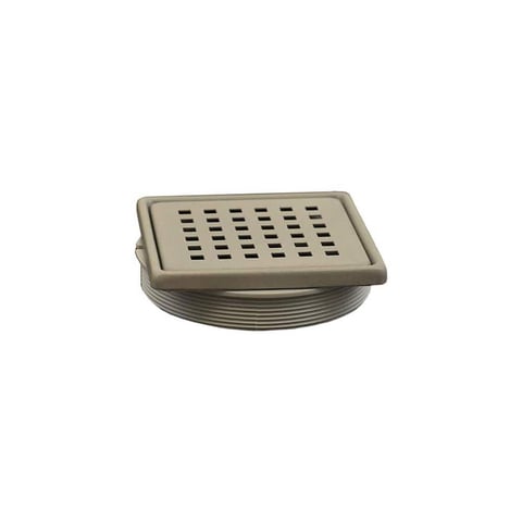 Everbilt Watershield Shower System 4 in. Brushed Nickle Square Grid Drain Gra