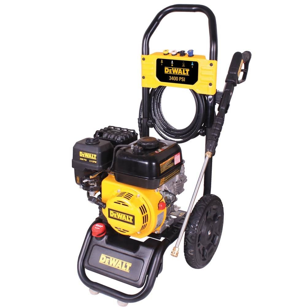 DEWALT 3400 PSI 2.5 GPM Gas Pressure Washer with Maintenance-Free Pump, Heavy-Duty Commercial Cold Water Power Washer