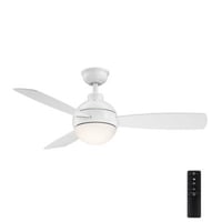 Home Decorators Collection Alisio 44 in. LED White Ceiling Fan with Light and Remote Control 2