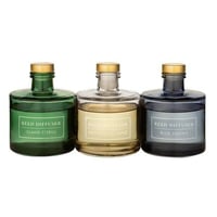 Bellevue 3 Pack Glass Filled Reed Diffusers, 6 Oz. Island Citrus Driftwood Sand 3