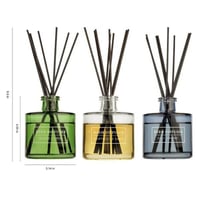 Bellevue 3 Pack Glass Filled Reed Diffusers, 6 Oz. Island Citrus Driftwood Sand 10