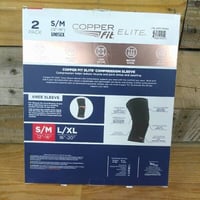 Copper Fit Elite Compression Knee Sleeve  2 Pack (Small/Medium) 2