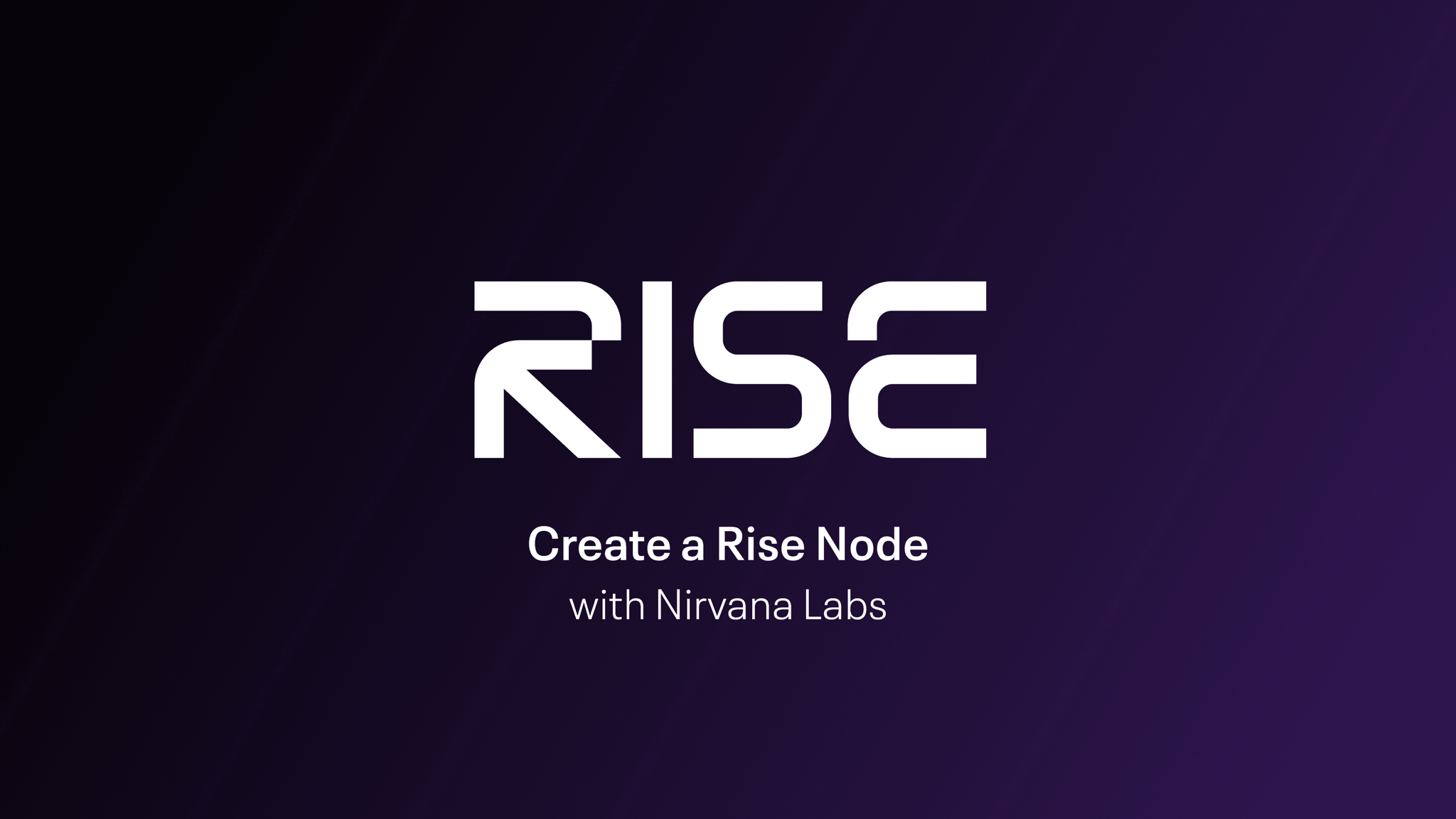 How to Create a RISE Testnet Node with Nirvana Labs