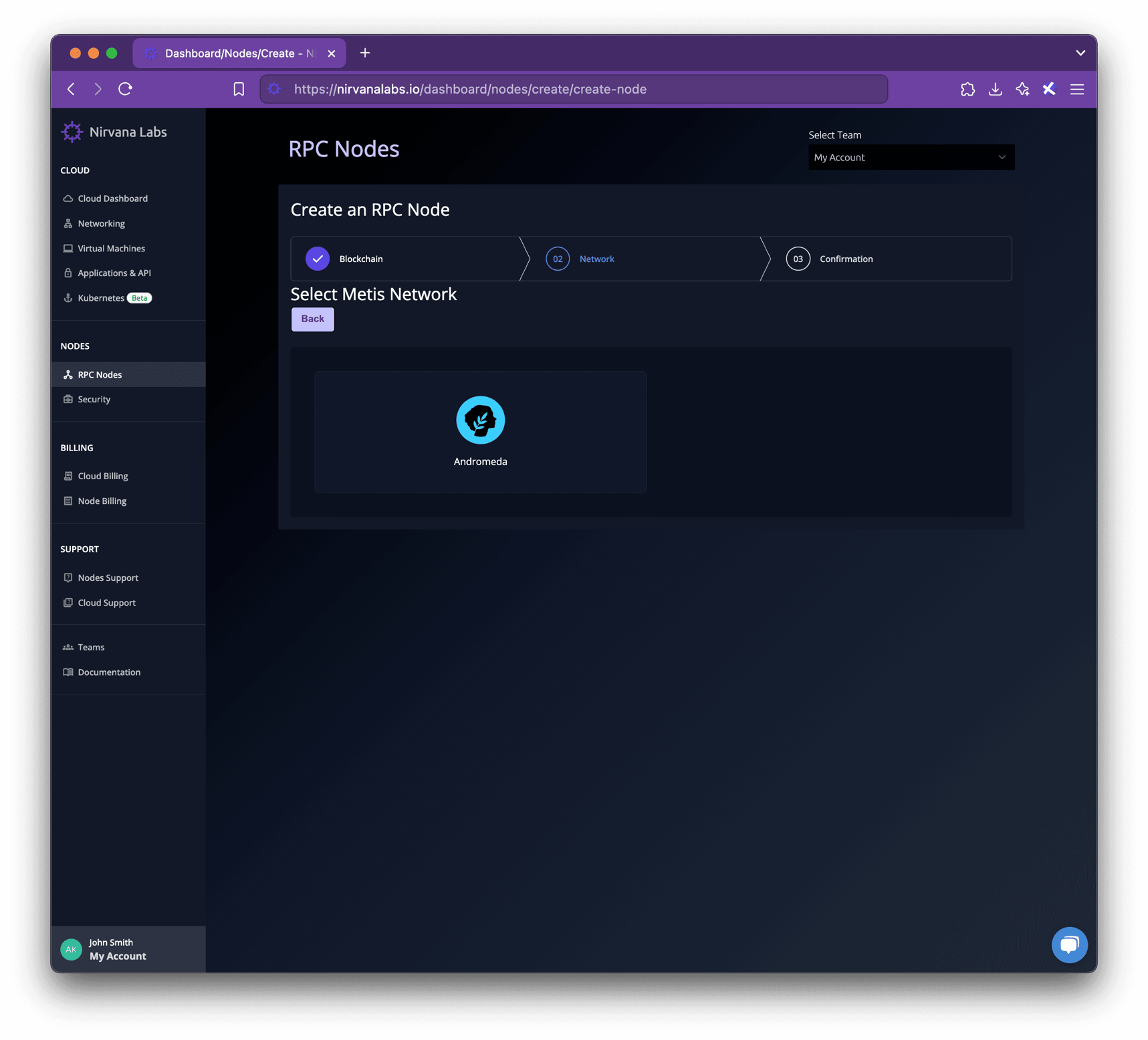 How to Create a Metis Mainnet Node with Nirvana Labs