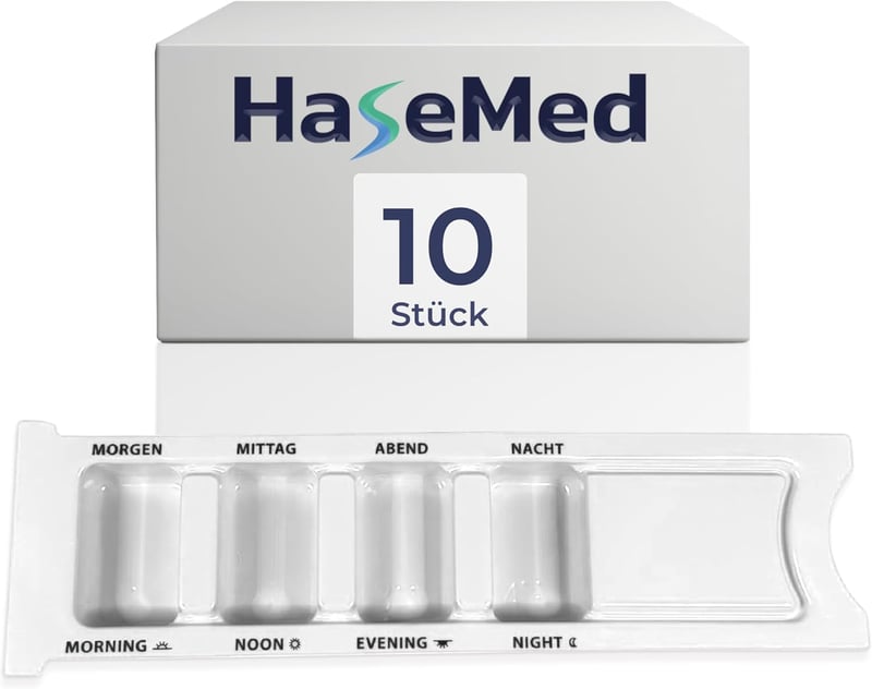 HaseMed kutija za tablete, 4 pretinca, 1 dan, pakiranje od 10