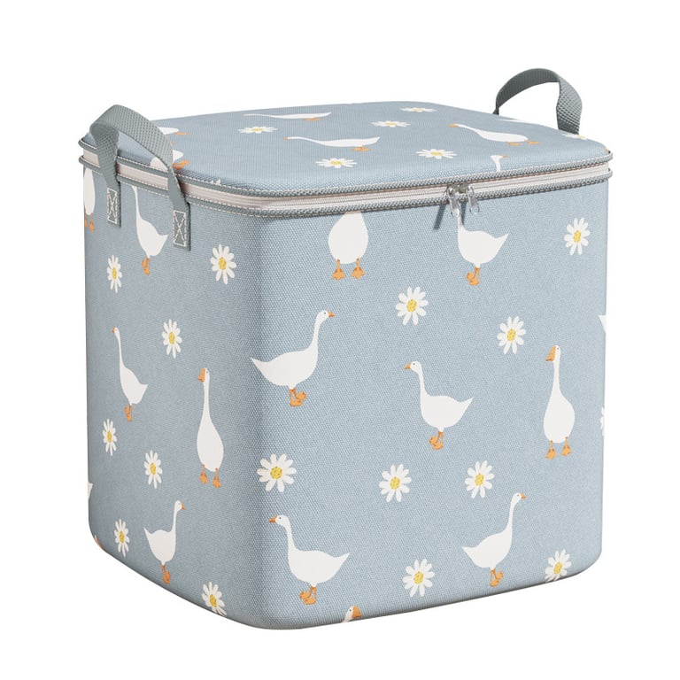Large Capacity Clothes and Quilt Storage Bag/Box for Home Use - Navy Blue