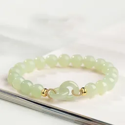 Handmade exquisite safety buckle natural Himalayan jade bracelet for women gemstone natural jade jewelry bracelet birthday 