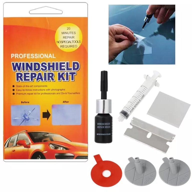 Car windshield repair kit