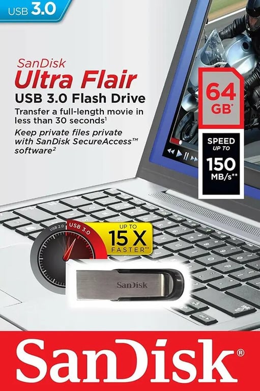 SanDisk Ultra Flair USB 3.0 Flash Drive Memory