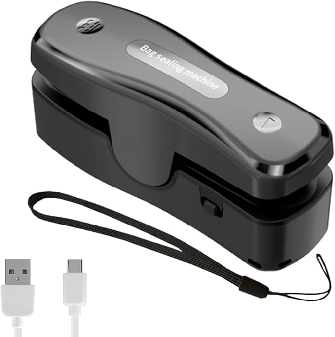 Mini Bag Sealer with Cutter,Rechargeable 2 in 1