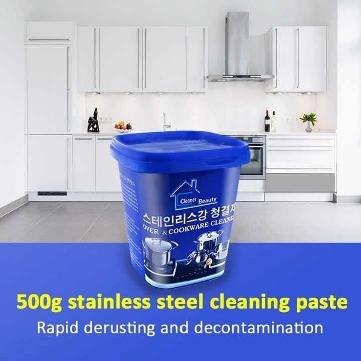 Oven & Cookware Cleaner Powder  Stainless Steel Cleaning Paste Remove Stains from Pots Pans Multi-Purpose Cleaner