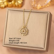 Clover Crystal Pendant Necklace
