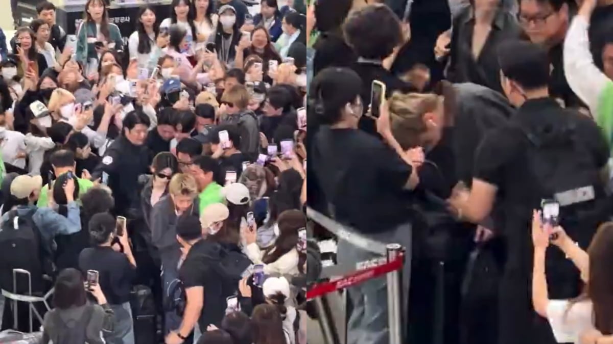 CORTIS Being Mobbed at Busan Airport / Web Capture