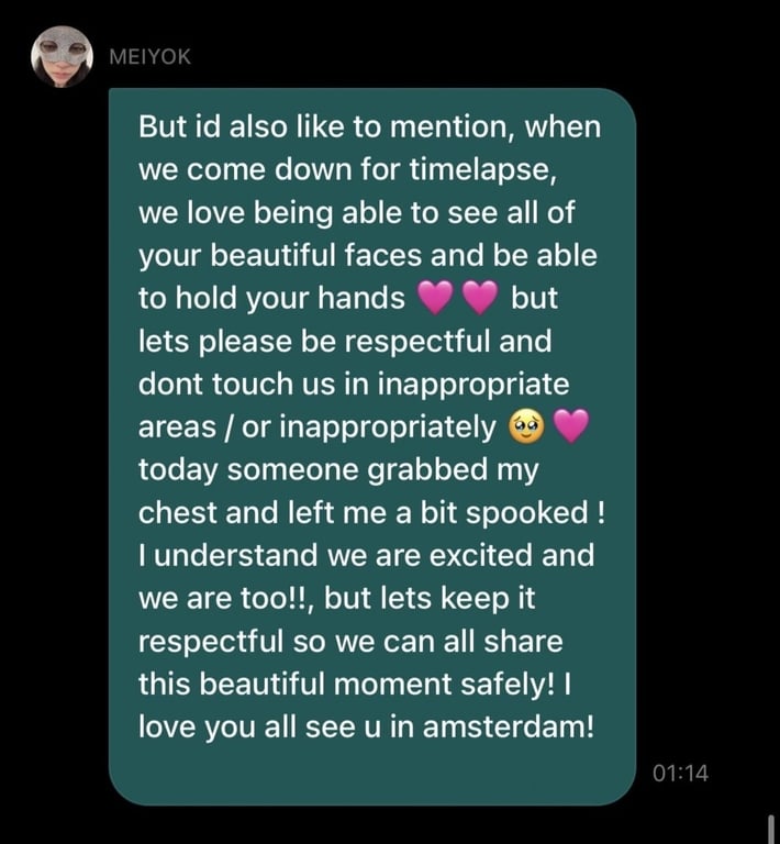 KATSEYE's Megan's Weverse DM / Captured from X