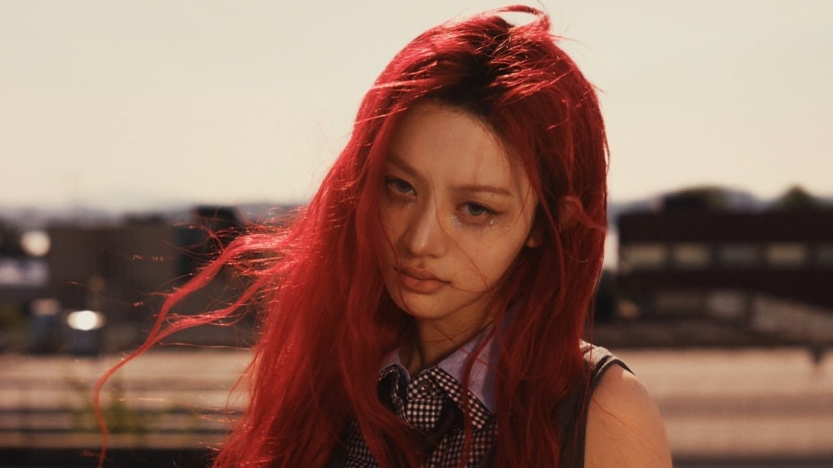 Captured from ILLIT's fifth mini album "BURNING" version concept film featuring Minju / BELIFT LAB
