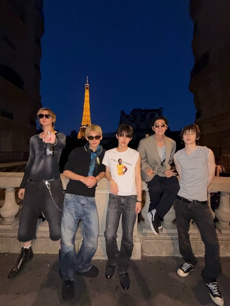 CORTIS In Front of the Eiffel Tower Paris / @cortis on Instagram